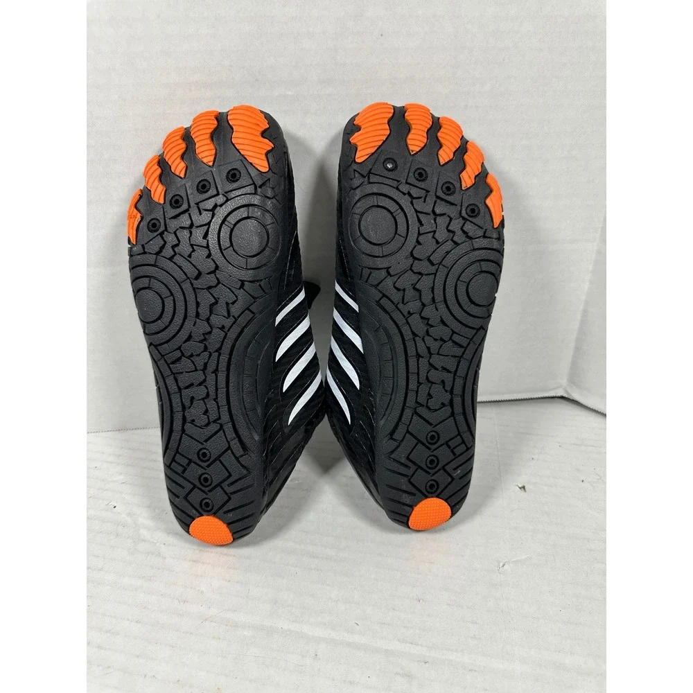 Barestep Barefoot Water Shoes Black White Striped Bungee Lace Minimalist Size 39